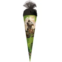 ROTH Geschenk-Schultüte klein Tyrannosaurus 50 cm - rund Tüllverschluss - Zuckertüte Dinosaurier
