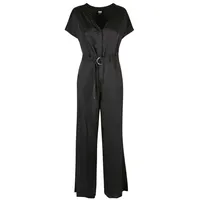 URBAN CLASSICS Satin Wide Overall Black S