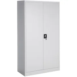 Tectake Aktenschrank 180 x 90 x 40 cm grau