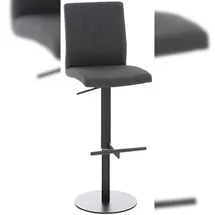 CLP Barhocker Cadiz Stoffbezug schwarz/dunkelgrau