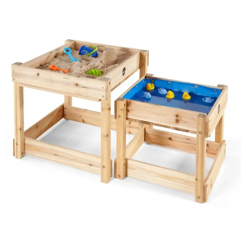 Plum Sand- und Wassertisch aus Holz, 2er Set