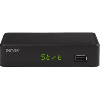 Denver DTB-148 DVB-T2 Receiver Aufnahmefunktion, Deutscher DVB-T2 Standard (H.265), Ethernet-Anschluss, Front-USB, LAN-fähig