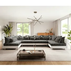 DeLife Wohnlandschaft Clovis XL Weiss Schwarz modular, Design Wohnlandschaften, Couch Loft, Modulsofa, modular