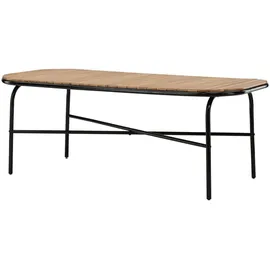 VCM Holmbeck Gartentisch 200 x 90 x 75 cm Schwarz/Akazie