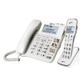 Geemarc AMPLIDECT 595 COMBI Schnurgebundenes Seniorentelefon Anrufbeantworter, Freisprechen, Optisch