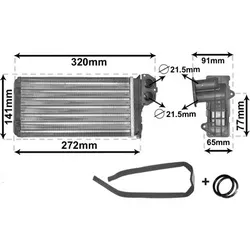 VAN WEZEL Wärmetauscher, Innenraumheizung mit Zubehör für PEUGEOT 6448G3 40006199