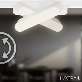 Briloner Luxtrail LED Tracklight, Warmweiß, Schwenkbar, Zubehör, LED Spot, Spotlight, Deckenspot, Lampen, Deckenlampe, Deckenleuchte, 130mm, Weiß