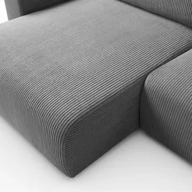 lookway Ecksofa OPERA L-Form mit Schlaffunktion und Bettkasten Grau