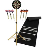 Stagecaptain DBS-1715C Bullseye Champion Sisal inkl. Ständer, Matte und 6 Steeldarts