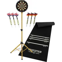 Stagecaptain DBS-1715C Bullseye Champion Sisal inkl. Ständer, Matte und 6 Steeldarts