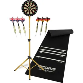 Stagecaptain DBS-1715C Bullseye Champion Sisal inkl. Ständer, Matte und 6 Steeldarts