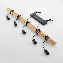 LINDBY Rom 5-flg. 116 cm schwarz Holz