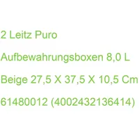 Leitz 2 LEITZ Puro Aufbewahrungsboxen 8,0 l beige 27,5