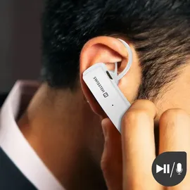 Swissten Ultraleichtes UL-9 Bluetooth-Freisprech-Headset mit MultiPoint - Weiß