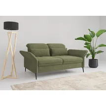 sit&more 3-Sitzer SIT & MORE "Emely, inkl. Sitztiefenverstellung", grün (hellgrün), B:199cm H:92cm T:123cm, 100% Polyester, Sofas, wahlweise mit Bettfunktion, Kopf- & Armteilverstellung