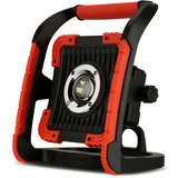 REV Ritter REV POWER FLOOD, LED Arbeitsleuchte mit Akku, 30W, 3000lm, IP54, schwarz-rot