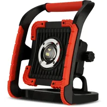 REV Ritter REV POWER FLOOD, LED Arbeitsleuchte mit Akku, 30W, 3000lm, IP54, schwarz-rot