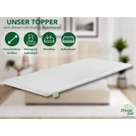 Dreamstar Ergonomischer Kaltschaum Topper weich 140 x 200 cm weiß