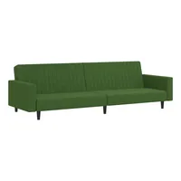 vidaXL Schlafsofa 2-Sitzer Dunkelgrün Samt