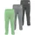 normani Outdoor Sports Normani, Outdoor Sports 3er Pack Baby Merino Unterhose mit Füßen in Anthrazit/Grau/Grün | Gr.: 62,