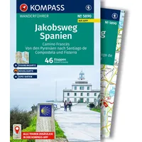 Kompass Karten GmbH KOMPASS Wanderführer Jakobsweg Spanien, Camino Francés.