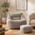 I.C.O.N. icon Sitzsack Riesen Sessel aus Cord Flauschig „Natalia" mit Hocker (Spar-Set, 1 x Sitzsack-Sessel, 1 x Fußhocker), Sitzsack XXL, Made in Germany, für Erwachsene & Kinder, für Wohnzimmer grau