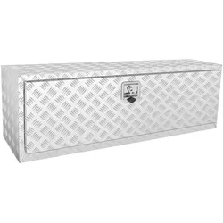 VEVOR Unterboden-Lkw-Box, 1219 x 430 x 460 mm Pickup-Aufbewahrungsbox, Aluminium-Werkzeugkasten mit Schloss & Schlüsseln, Wasserdichte Anhänger-Werkzeugkiste für Lkw, Transporter, Anhänger usw.