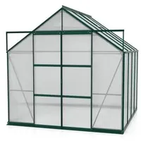 Vitavia Gewächshaus Phönix 6700 HKP, inkl. Fundament, ca. B257/H254/T261 cm, Dunkelgrün