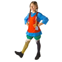 Ciao Ciao- Pippi Longstocking costume disguise girl official (Size 4-6 years)