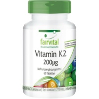 Vitamin K2 200 μg 60 Tabletten hochdosiert - Menaquinon MK7 - VEGAN | fairvital