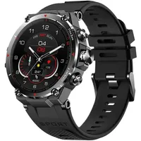 Knauermann GPS 2  BT  34 mm Kunststoffgehäuse Schwarz Silikonarmband