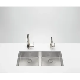 Dornbracht Doppel-Spülbecken 38240004-86 Unterbau, Edelstahl gebürstet