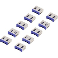 Renkforce USB Port Schloss RF-4695230 10er Set Silber-Blau RF-4695230