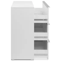 Finori Orsa 03A Schubladenkommode 76x84x37,8 cm Weiß - Weiß