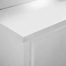 vidaXL Arbeitsschrank mit Schiebetüren 120x50x(95-97) cm Edelstahl