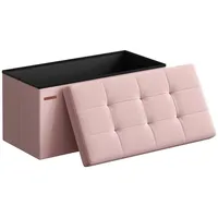 Songmics Sitzhocker mit Stauraum 38 x 76 x 38 cm Rosa