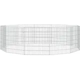 vidaXL Freilaufgehege 12-teilig 54 x 60 cm Silber