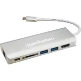 Manhattan USB-C Dock/Hub with Card Reader, Ports), (x5):