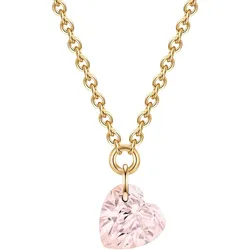Glanzstücke München Halskette Herz Sterling Silber Spinell in Roségold Gold Damen 