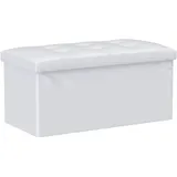 Mobili Rebecca Fusshocker, Weiß, Textil, Rechteckig, 38x38x38 cm Wohnzimmer, Hocker, Sitzhocker