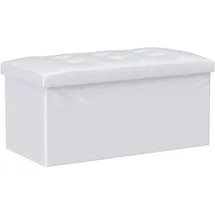 Mobili Rebecca Fusshocker, Weiß, Textil, Rechteckig, 38x38x38 cm Wohnzimmer, Hocker, Sitzhocker