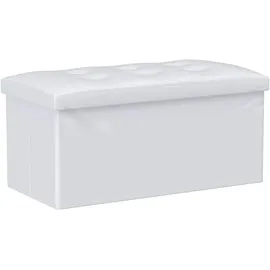 Mobili Rebecca Fusshocker, Weiß, Textil, Rechteckig, 38x38x38 cm Wohnzimmer, Hocker, Sitzhocker