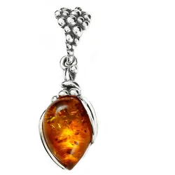 Ketten-Anhänger OSTSEE-SCHMUCK "Ostsee-Schmuck Anhänger Traube Anhänger Traube", weiß, Schmuckanhänger, Damen, 32 x 11mm, Silber 925 (Sterlingsilber), 2.9 g