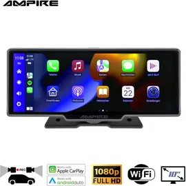 Ampire Smartphone-Monitor 25.4cm (10'') mit Apple CarPlay, Android Auto, Dashcam, Rückfahrkameraeingang