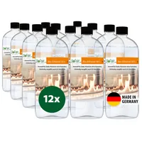 BioFair Bioethanol - 100% Reiner Brennstoff - Bioethanol für Bioethanolkamin, Ethanol Tischkamin, Wandkamin Indoor (12x)