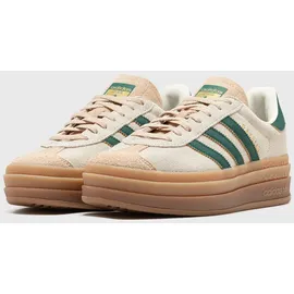 adidas Gazelle Bold Stone Khaki / Cream White / Gold Metallic 38 2/3