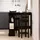 vidaXL Bartisch 100 x 48 x 101,5 cm Schwarz
