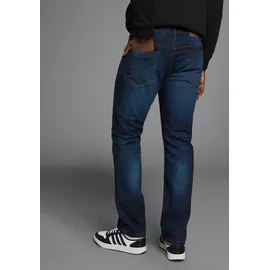 Arizona Stretch-Jeans ARIZONA, Herren, Gr. 33, Länge 34, blau (dkblauused), Denim/Jeans, Obermaterial: 98% Baumwolle, 2% Elasthan, unifarben, Basic, straight fit lang, Jeans, gerade Beinform, niedrige Leibhöhe, mit Gürtelschlaufen