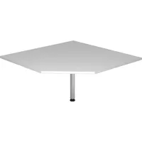 Hammerbacher Verkettungsplatte Trapez Stützfuß grau, 120x2.5x120 cm