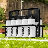 FORZA Sport Flaschenträger (750ml) mit 10 Trinkflaschen - BPA-freier Kunststoff - perfektes Trinkflasche Sport Set (Halbdurchsichtig)